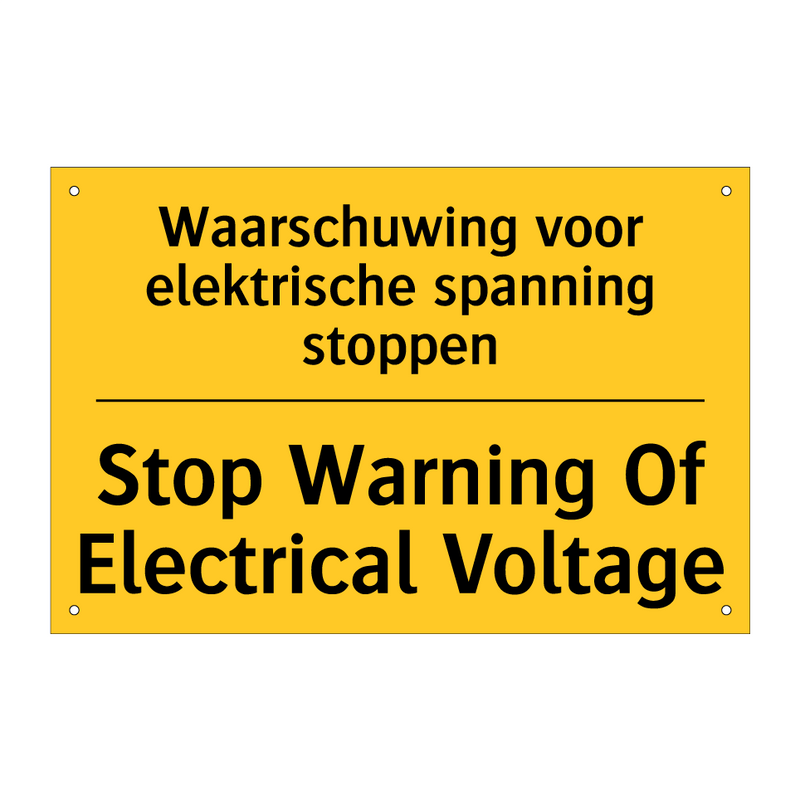 Waarschuwing voor elektrische spanning stoppen - Stop Warning Of Electrical Voltage