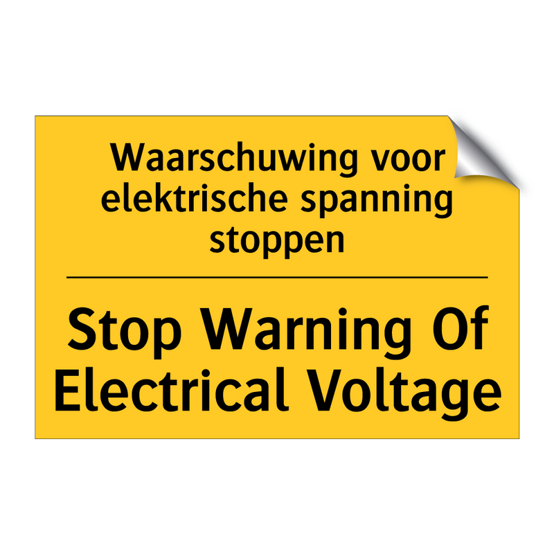 Waarschuwing voor elektrische spanning stoppen - Stop Warning Of Electrical Voltage