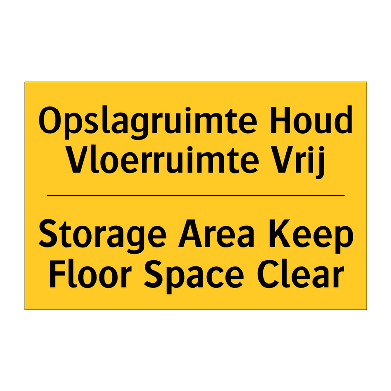 Opslagruimte Houd Vloerruimte Vrij - Storage Area Keep Floor Space Clear