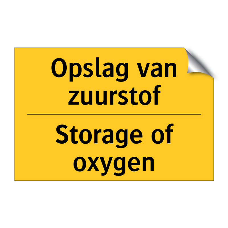 Opslag van zuurstof - Storage of oxygen & Opslag van zuurstof - Storage of oxygen