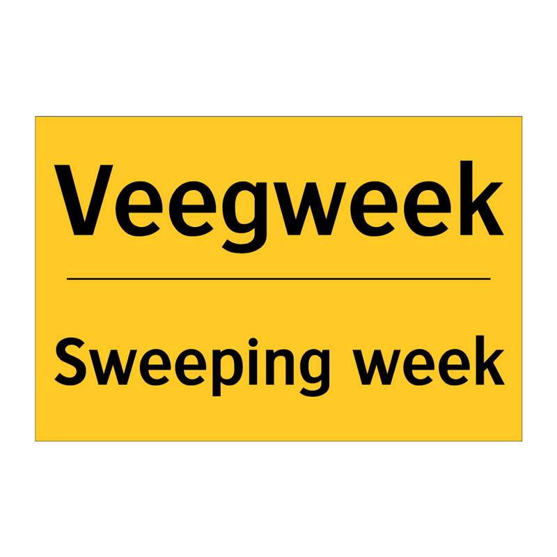 Veegweek - Sweeping week & Veegweek - Sweeping week & Veegweek - Sweeping week