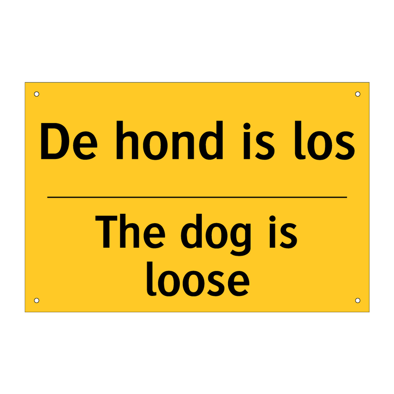 De hond is los - The dog is loose & De hond is los - The dog is loose