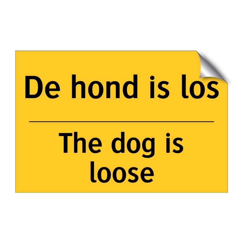 De hond is los - The dog is loose & De hond is los - The dog is loose