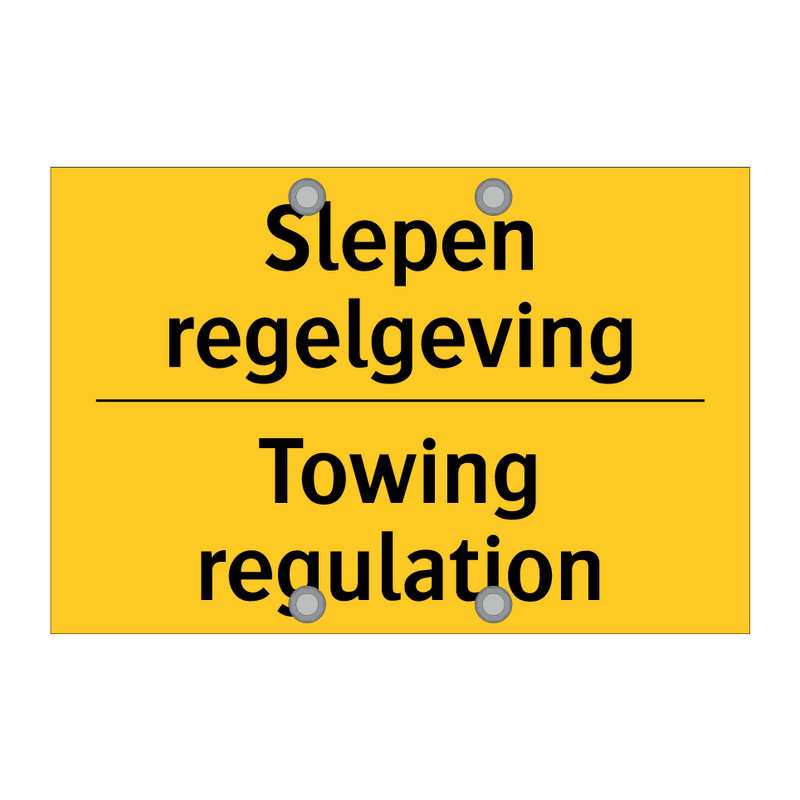 Slepen regelgeving - Towing regulation & Slepen regelgeving - Towing regulation