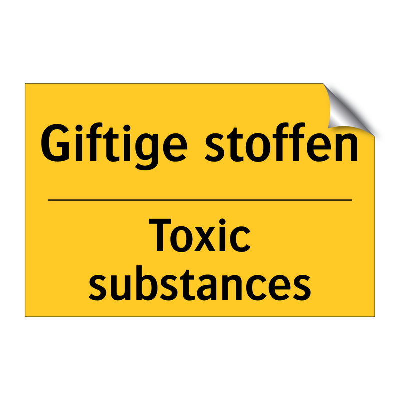 Giftige stoffen - Toxic substances & Giftige stoffen - Toxic substances