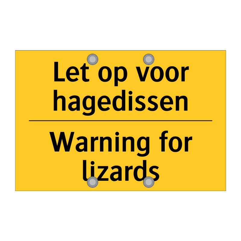 Let op voor hagedissen - Warning for lizards & Let op voor hagedissen - Warning for lizards