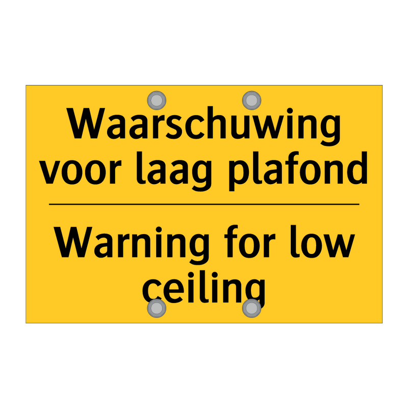 Waarschuwing voor laag plafond - Warning for low ceiling