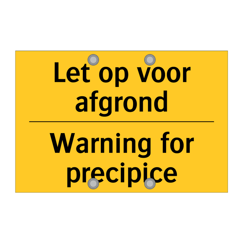 Let op voor afgrond - Warning for precipice & Let op voor afgrond - Warning for precipice