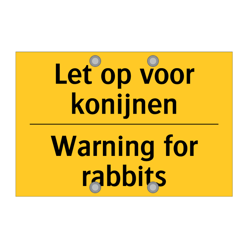 Let op voor konijnen - Warning for rabbits & Let op voor konijnen - Warning for rabbits