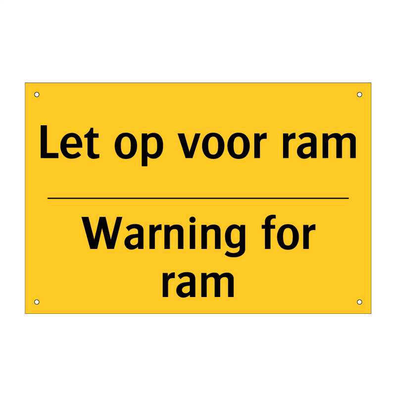 Let op voor ram - Warning for ram & Let op voor ram - Warning for ram