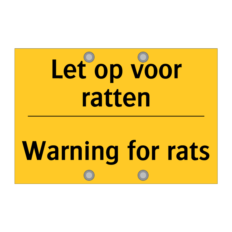 Let op voor ratten - Warning for rats & Let op voor ratten - Warning for rats