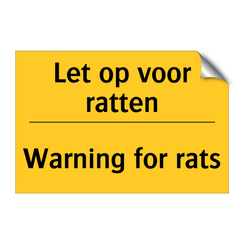 Let op voor ratten - Warning for rats & Let op voor ratten - Warning for rats