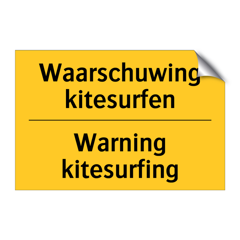 Waarschuwing kitesurfen - Warning kitesurfing & Waarschuwing kitesurfen - Warning kitesurfing