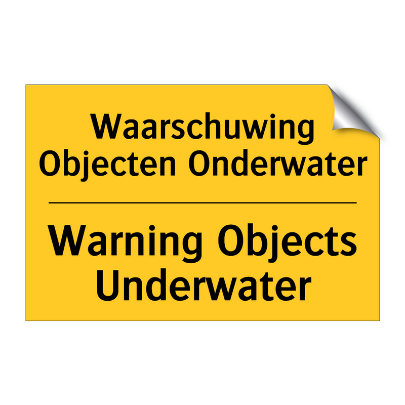 Waarschuwing Objecten Onderwater - Warning Objects Underwater