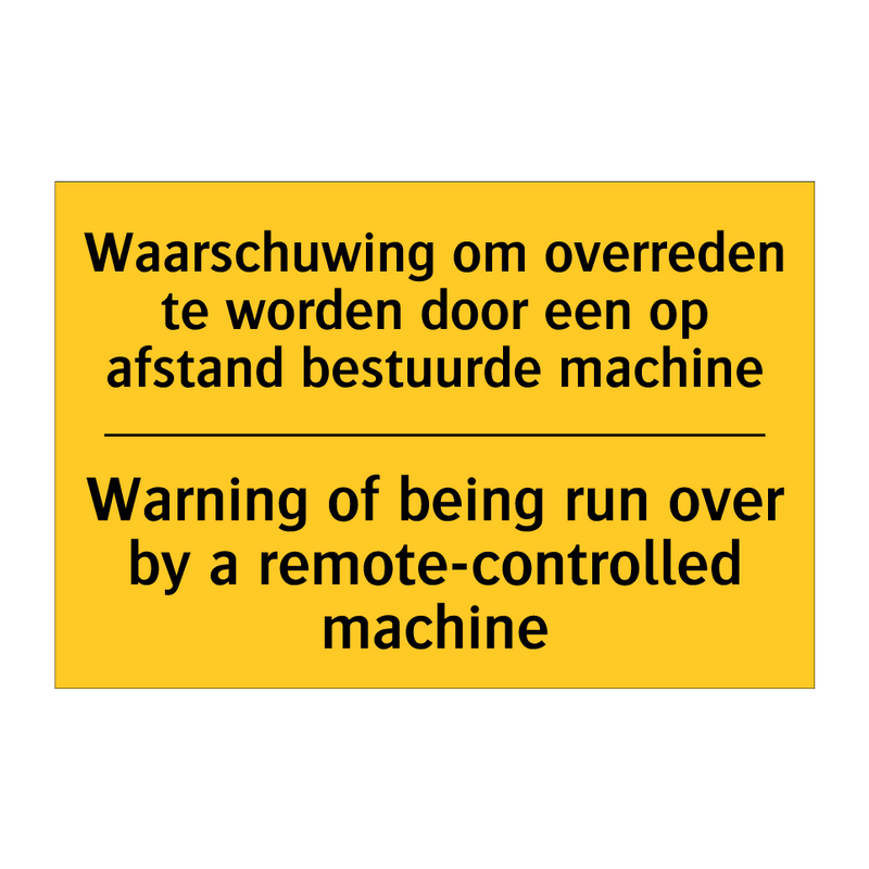 Waarschuwing om overreden te worden /.../ - Warning of being run over by a /.../