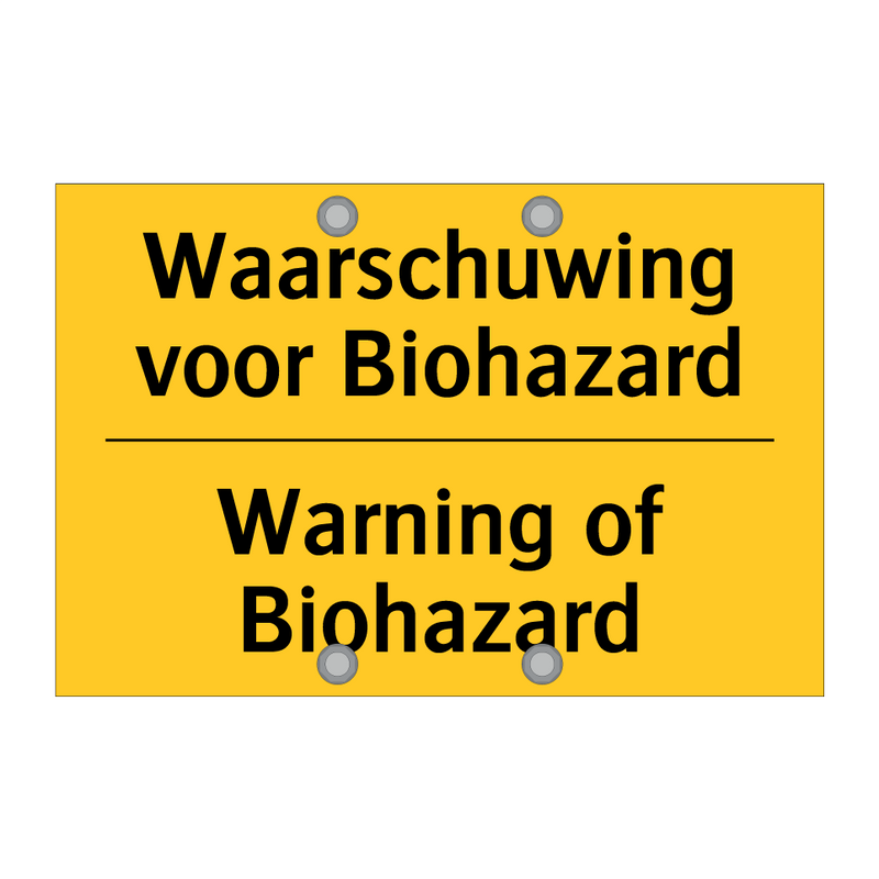 Waarschuwing voor Biohazard - Warning of Biohazard