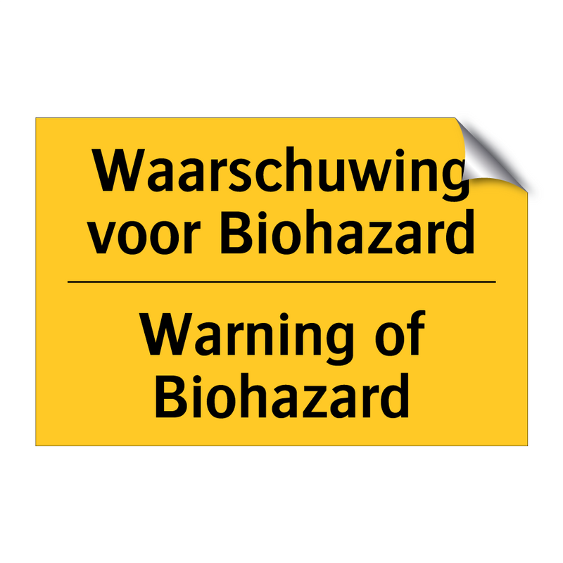 Waarschuwing voor Biohazard - Warning of Biohazard