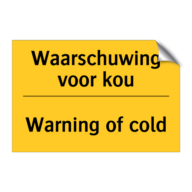 Waarschuwing voor kou - Warning of cold & Waarschuwing voor kou - Warning of cold