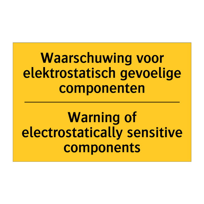 Waarschuwing voor elektrostatisch /.../ - Warning of electrostatically sensitive /.../