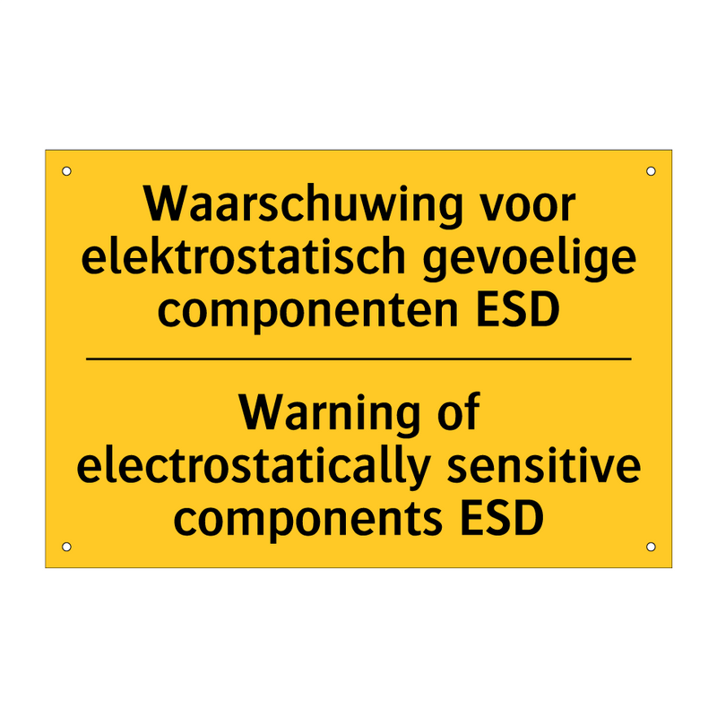 Waarschuwing voor elektrostatisch /.../ - Warning of electrostatically sensitive /.../