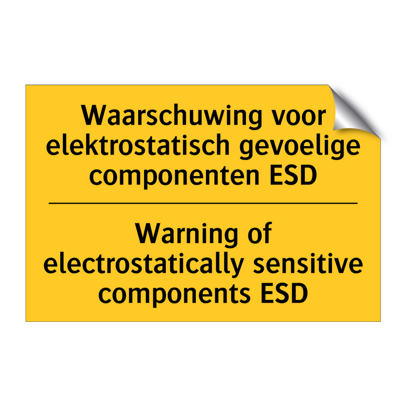 Waarschuwing voor elektrostatisch /.../ - Warning of electrostatically sensitive /.../