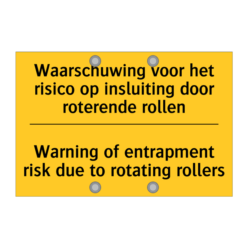 Waarschuwing voor het risico op /.../ - Warning of entrapment risk due /.../