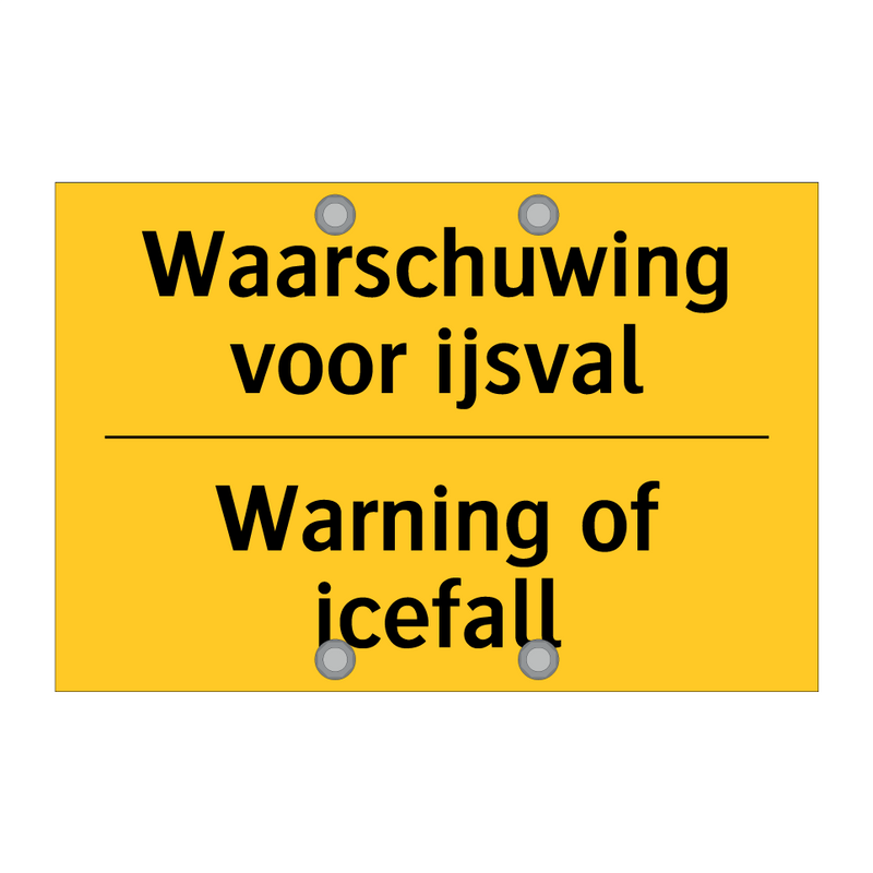 Waarschuwing voor ijsval - Warning of icefall & Waarschuwing voor ijsval - Warning of icefall