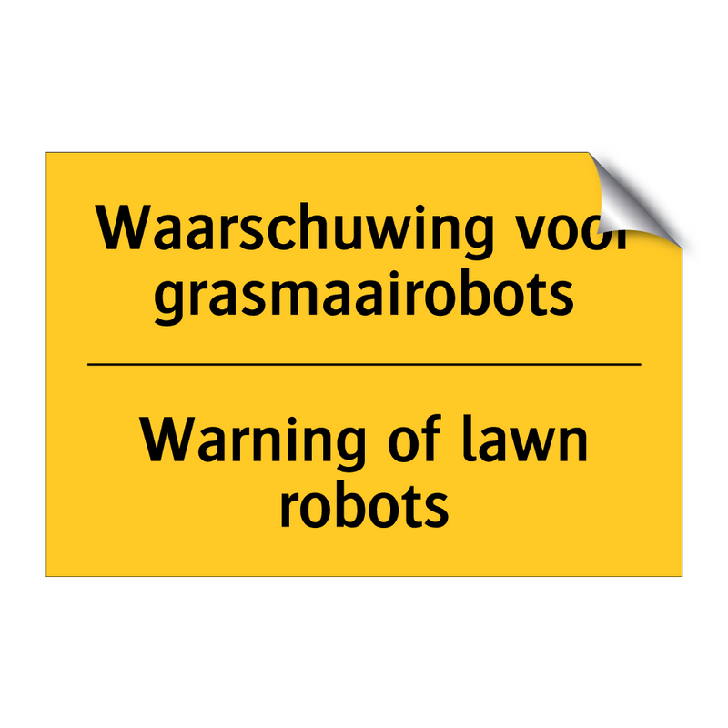 Waarschuwing voor grasmaairobots - Warning of lawn robots