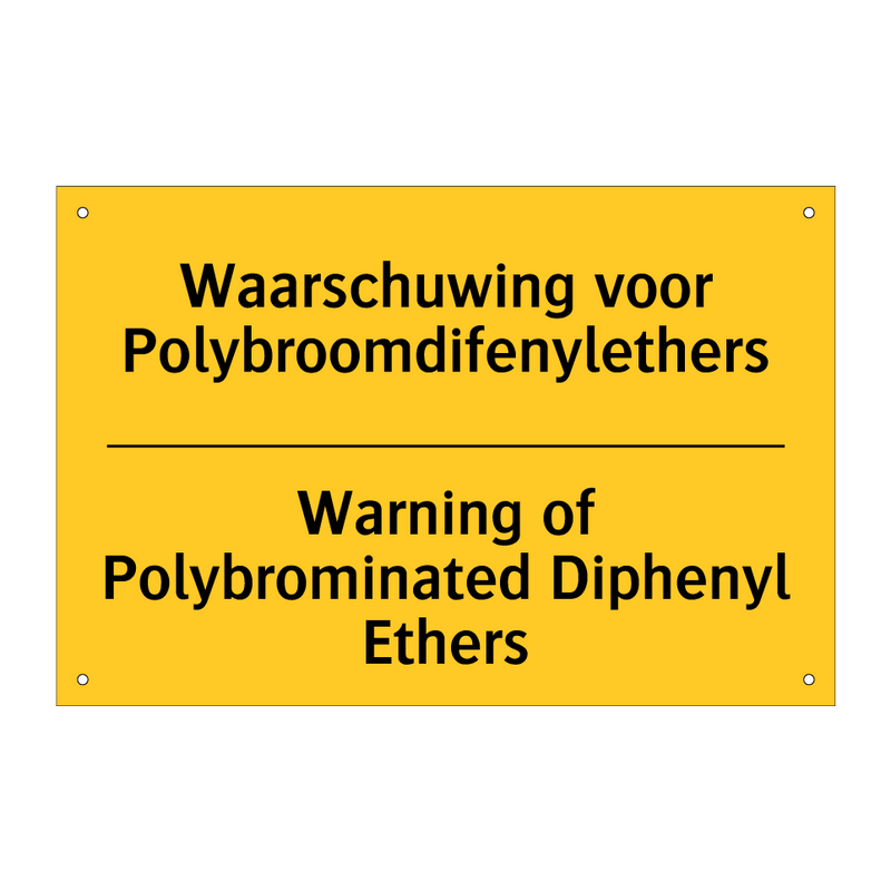 Waarschuwing voor Polybroomdifenylethers - Warning of Polybrominated Diphenyl Ethers