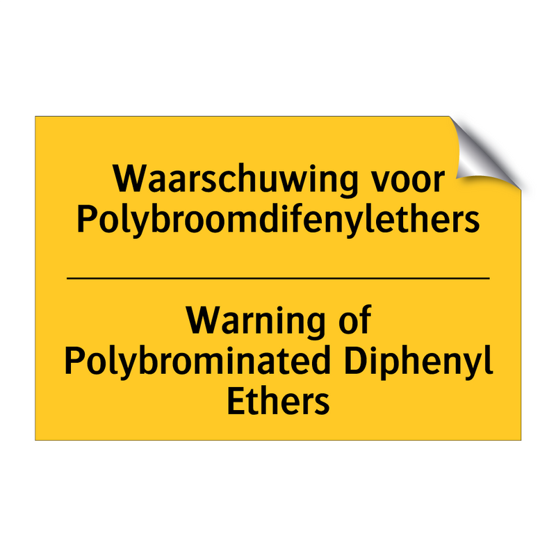 Waarschuwing voor Polybroomdifenylethers - Warning of Polybrominated Diphenyl Ethers