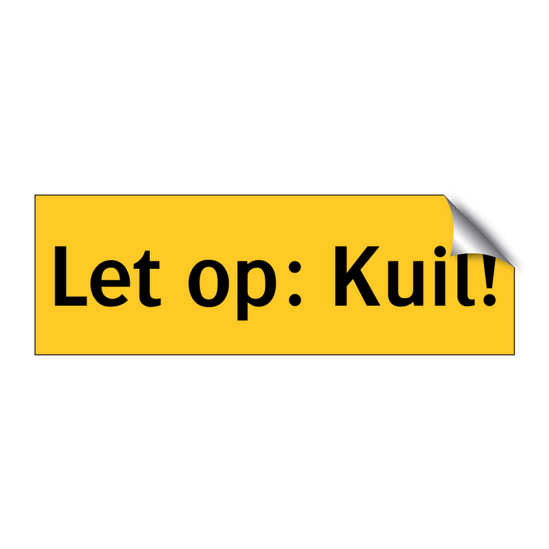 Let op: Kuil! & Let op: Kuil! & Let op: Kuil! & Let op: Kuil!