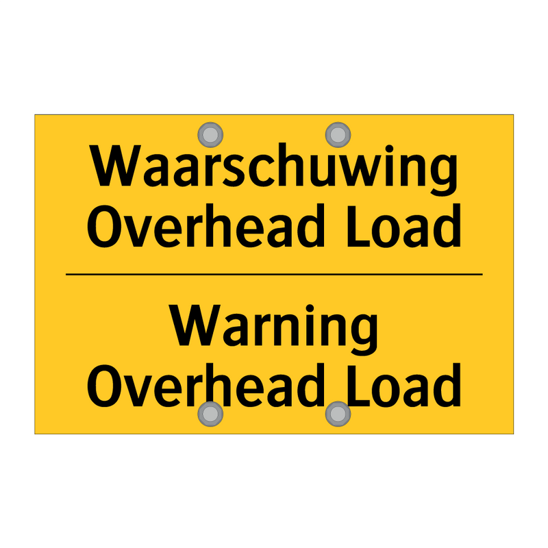 Waarschuwing Overhead Load - Warning Overhead Load