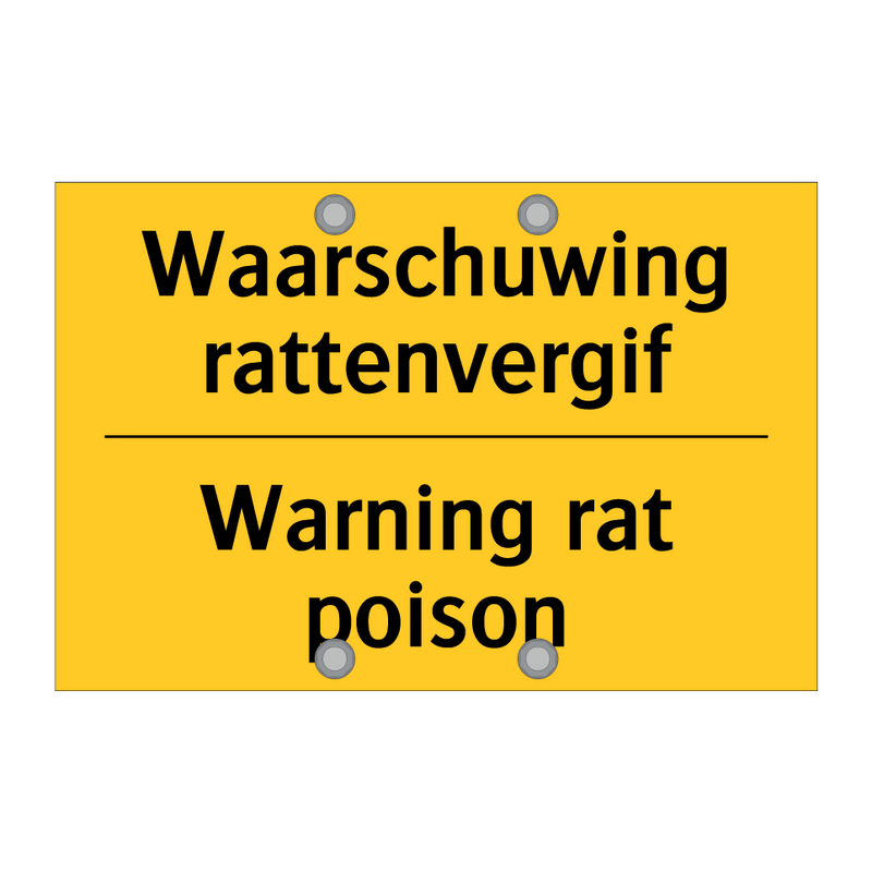 Waarschuwing rattenvergif - Warning rat poison & Waarschuwing rattenvergif - Warning rat poison