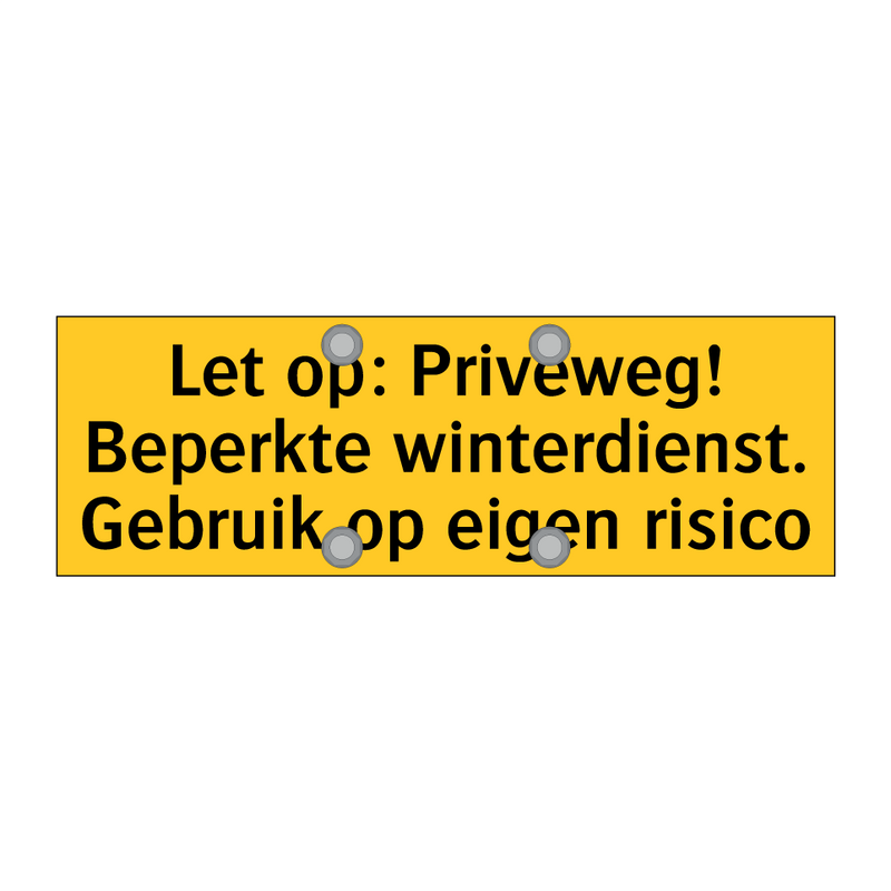 Let op: Privéweg! Beperkte winterdienst. Gebruik op /.../