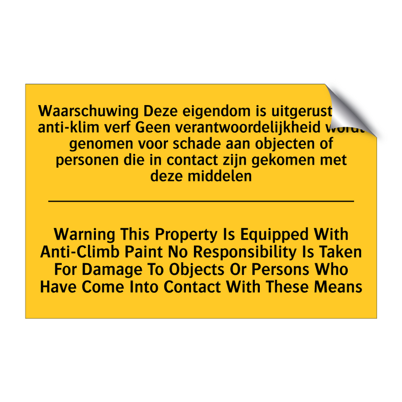 Waarschuwing Deze eigendom is /.../ - Warning This Property Is Equipped /.../