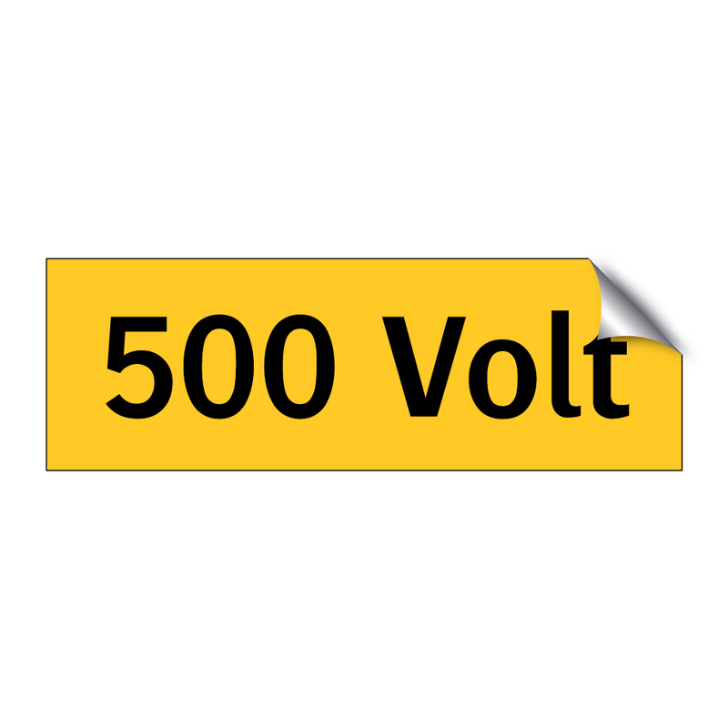 500 Volt & 500 Volt & 500 Volt & 500 Volt