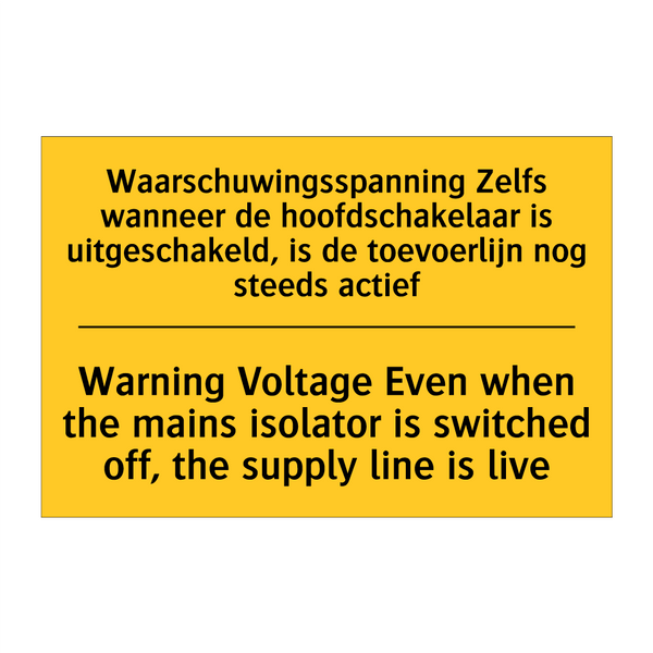 Waarschuwingsspanning Zelfs wanneer /.../ - Warning Voltage Even when the /.../