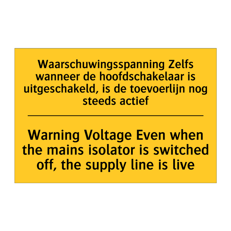 Waarschuwingsspanning Zelfs wanneer /.../ - Warning Voltage Even when the /.../