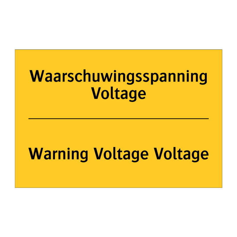 Waarschuwingsspanning Voltage - Warning Voltage Voltage