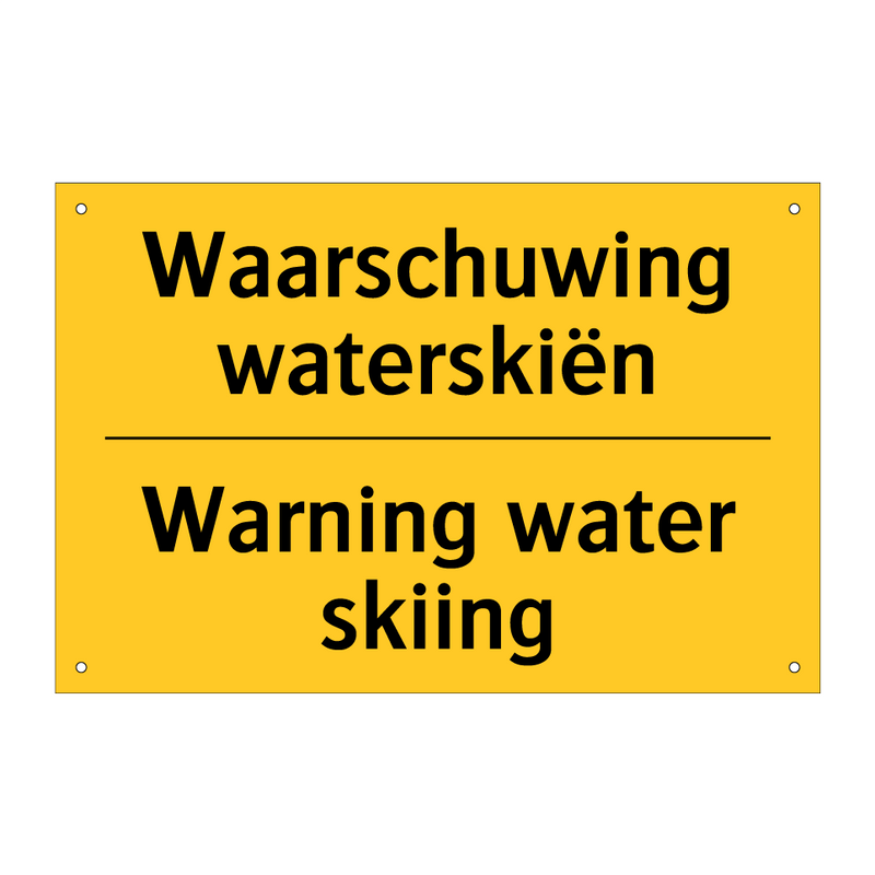 Waarschuwing waterskiën - Warning water skiing & Waarschuwing waterskiën - Warning water skiing