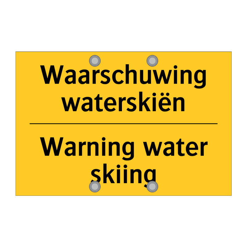 Waarschuwing waterskiën - Warning water skiing & Waarschuwing waterskiën - Warning water skiing