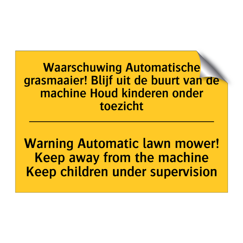 Waarschuwing Automatische grasmaaier! /.../ - Warning Automatic lawn mower! /.../