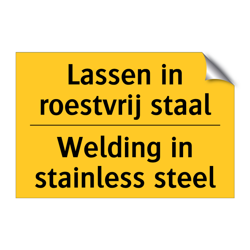 Lassen in roestvrij staal - Welding in stainless steel