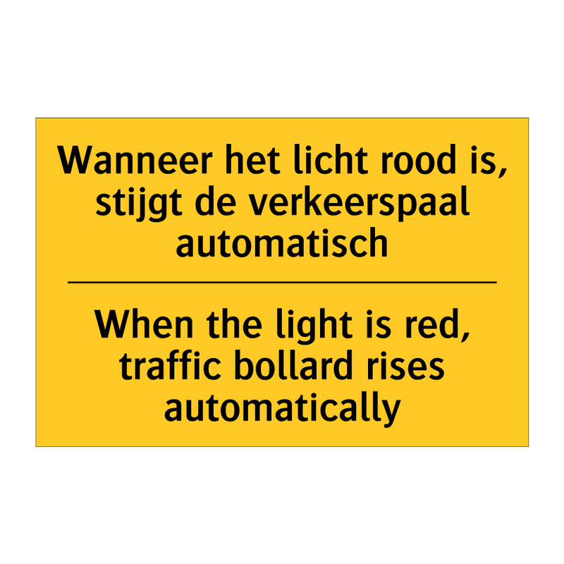 Wanneer het licht rood is, stijgt /.../ - When the light is red, traffic /.../