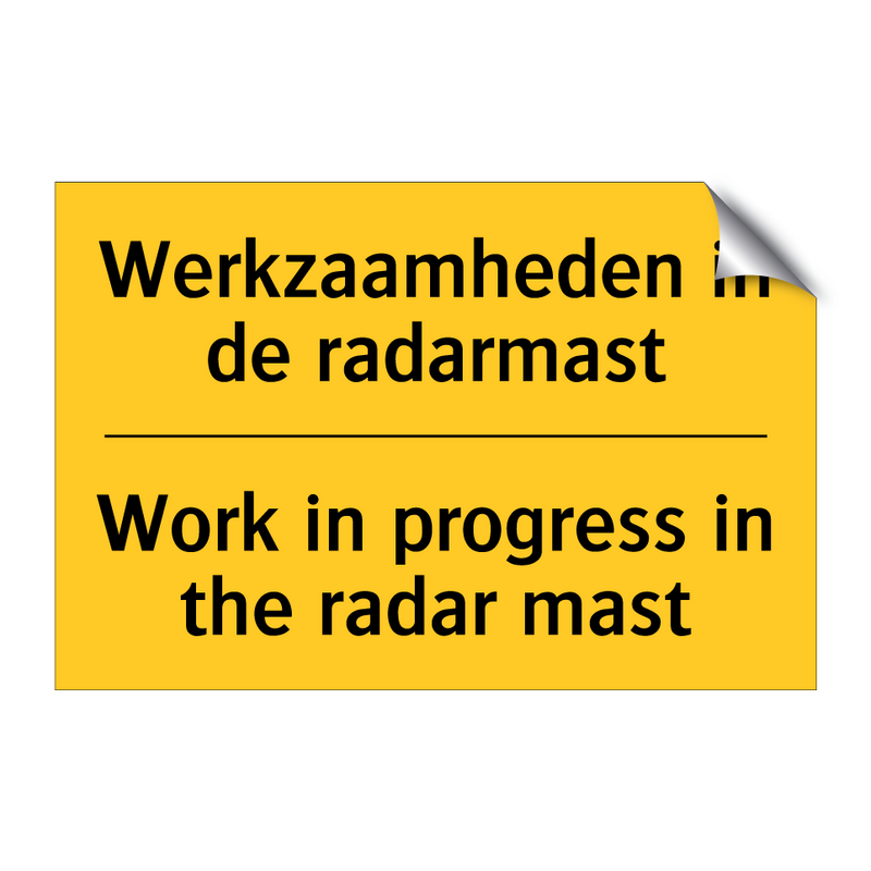 Werkzaamheden in de radarmast - Work in progress in the radar mast