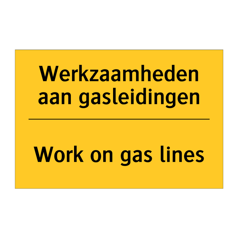 Werkzaamheden aan gasleidingen - Work on gas lines