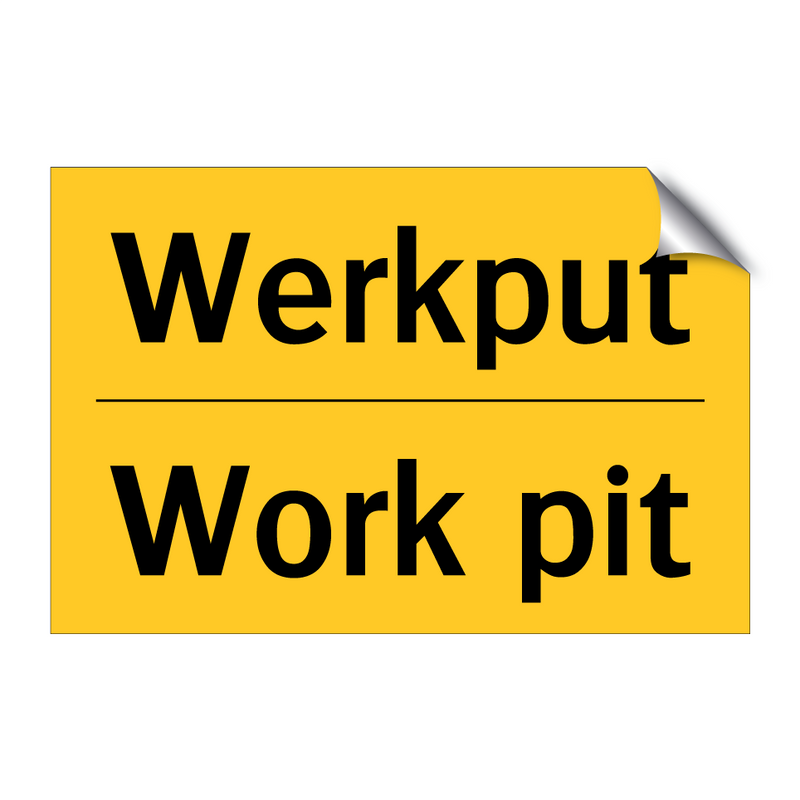 Werkput - Work pit & Werkput - Work pit & Werkput - Work pit & Werkput - Work pit