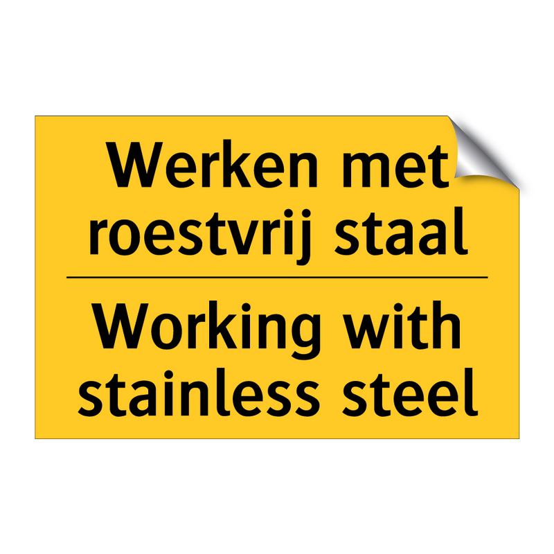 Werken met roestvrij staal - Working with stainless steel