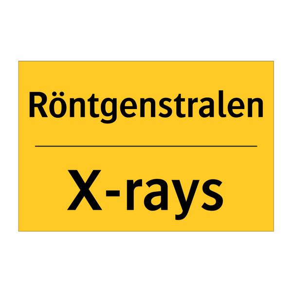 Röntgenstralen - X-rays & Röntgenstralen - X-rays & Röntgenstralen - X-rays