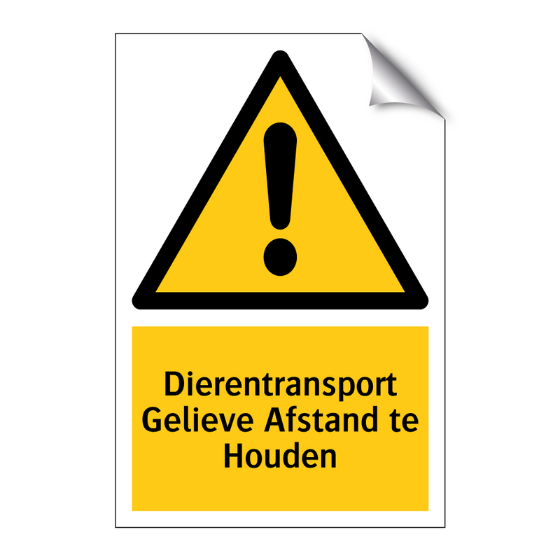 Dierentransport Gelieve Afstand te Houden